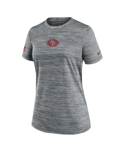 Nike New England Patriots Sideline Team Issue Velocity  Women's Dri-fit Nfl T-shirt In Gray