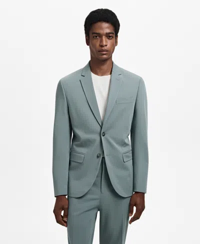 Mango Men's Stretch Fabric Super Slim-fit Suit Jacket In Green