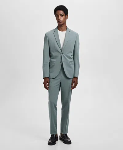 Mango Men's Stretch Fabric Super Slim-fit Suit Jacket In Green