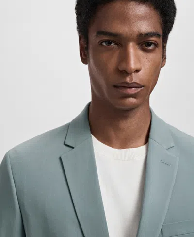 Mango Men's Stretch Fabric Super Slim-fit Suit Jacket In Green
