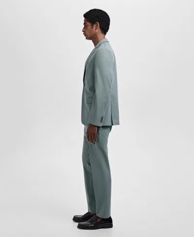 Mango Men's Stretch Fabric Super Slim-fit Suit Jacket In Green