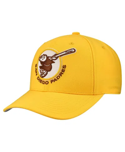 Mitchell & Ness Men's And Women'sâ Yellow San Diego Padres Basic Coop Pro Adjustable Hat In Yellow