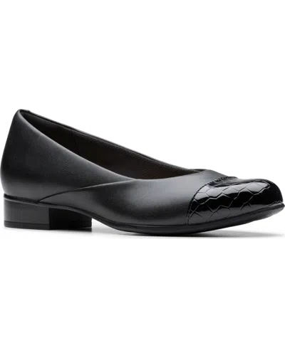 Clarks Women's Jazmynn Gem Round Toe Flats In Black