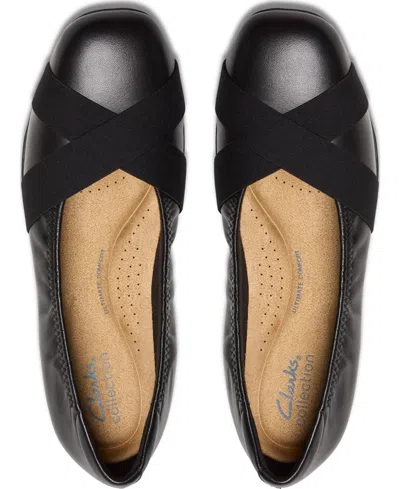 Clarks Women's Jazmynn Gem Round Toe Flats In Black