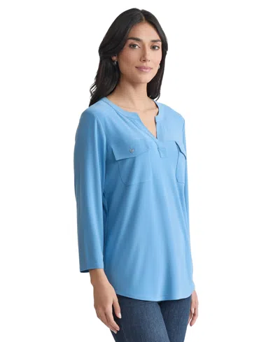 Jones New York Solid Top In Blue