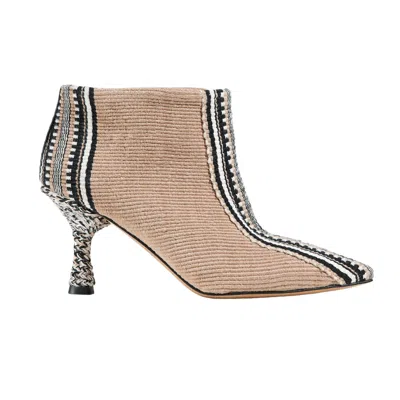 Amambaih Inma Heeled Bootie In Marron In Multi