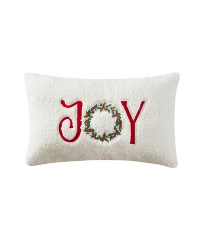J Queen New York Joy Pillow Boudoir Decorative Pillow, 13" X 21" In White