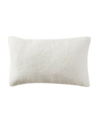J Queen New York Joy Pillow Boudoir Decorative Pillow, 13" X 21" In White