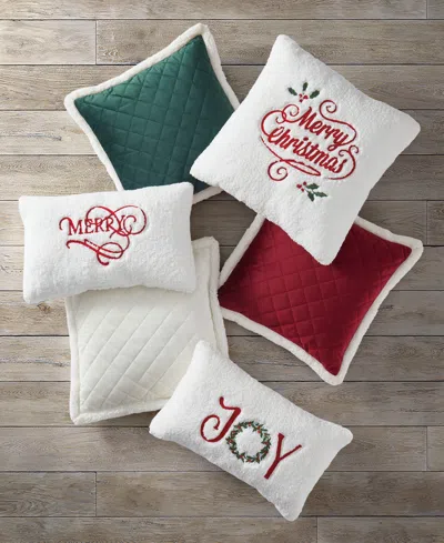 J Queen New York Joy Pillow Boudoir Decorative Pillow, 13" X 21" In White