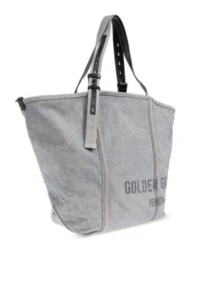 Golden Goose Soft Textured Grey Shoulder Bag With Versatile Carrying Options In Gray
