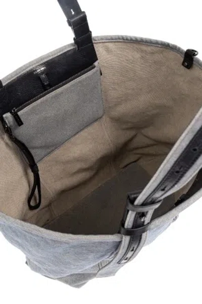 Golden Goose Soft Textured Grey Shoulder Bag With Versatile Carrying Options In Gray