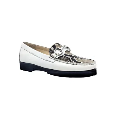 Robert Zur Women's Soho Loafer In White/python In Red
