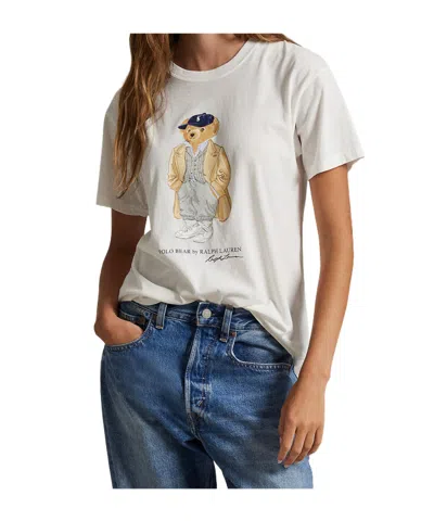 Polo Ralph Lauren White Polo Bear T-shirt In White