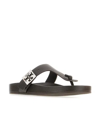 Tory Burch Mellow Leather Thong Sandals In Brown