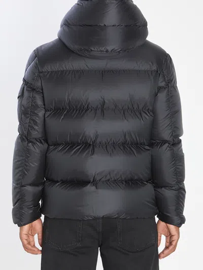 Moncler Boxy Puffer Jacket Adjustable Hood In Black