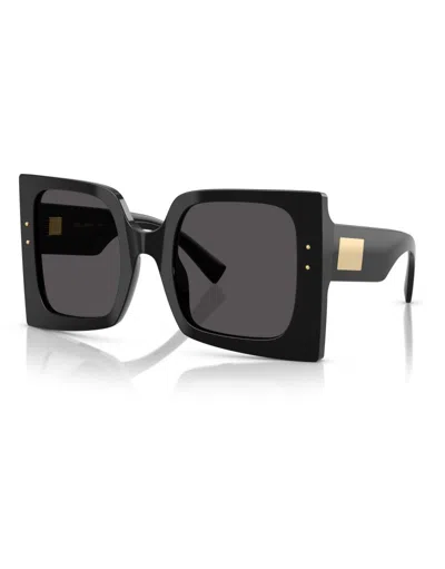 Dolce & Gabbana Rectangular Sunglasses In Brown