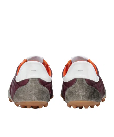 Maison Margiela Sprinters Leather And Suede-trimmed Nylon Sneakers In Brown