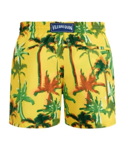 Vilebrequin Mahina Straight-leg Mid-length Recycled Swim Shorts In Yellow
