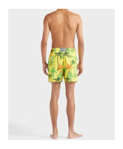 Vilebrequin Mahina Straight-leg Mid-length Recycled Swim Shorts In Yellow