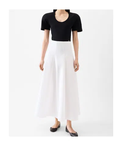 Jacquemus Flared Midi Skirt In White