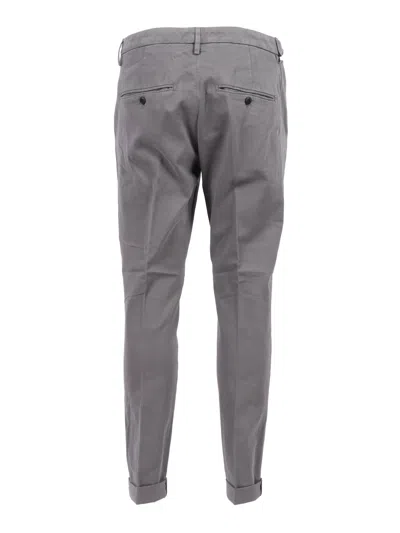Dondup Gaubert Mid-rise Straight-leg Trousers In Gray