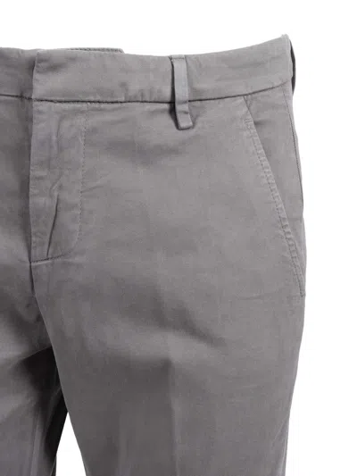 Dondup Gaubert Mid-rise Straight-leg Trousers In Gray