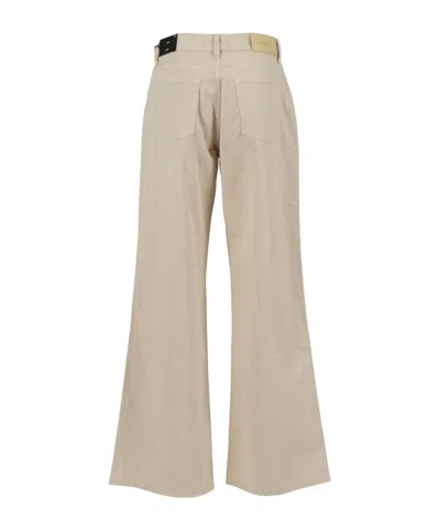 7 For All Mankind Flared Twill Jeans With Classic Five-pocket Design In Neutral