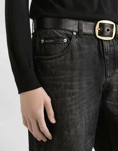 Dolce & Gabbana Slim-fit Stretch Denim Jeans In Multi
