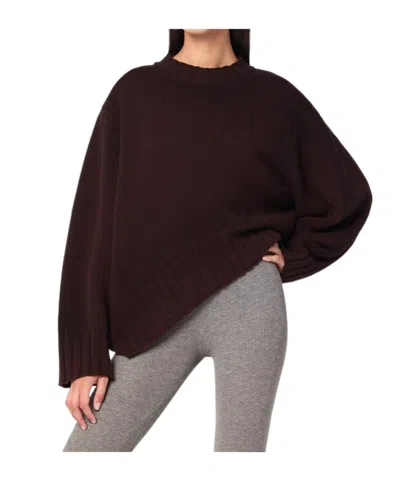 Attico Wool And Cashmere Sweater In Brown