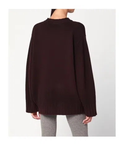 Attico Wool And Cashmere Sweater In Brown