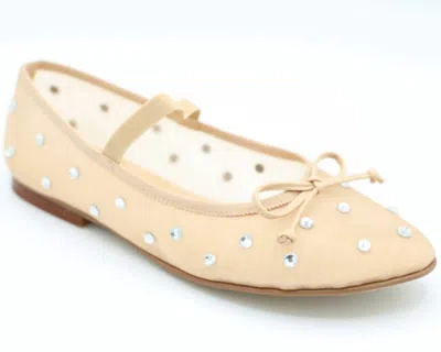 Jeffrey Campbell Women Releve Mary Jane Ballet Flat In Natural Mesh Combo In Neutral