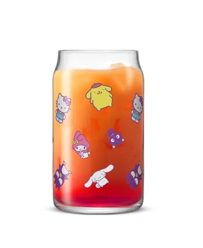 Joyjolt Hello Kitty Friends Character Toss Can Drinking Glasses, Set Of 4 In Multi