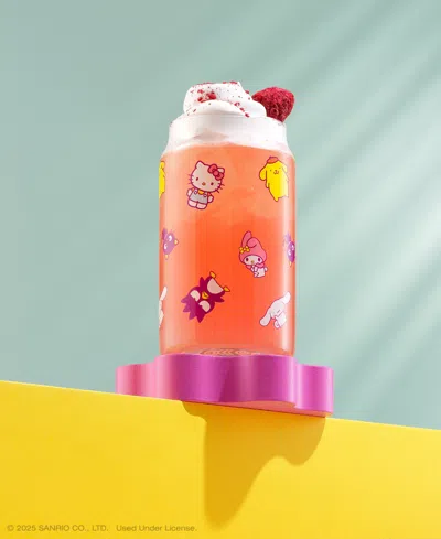 Joyjolt Hello Kitty Friends Character Toss Can Drinking Glasses, Set Of 4 In Multi