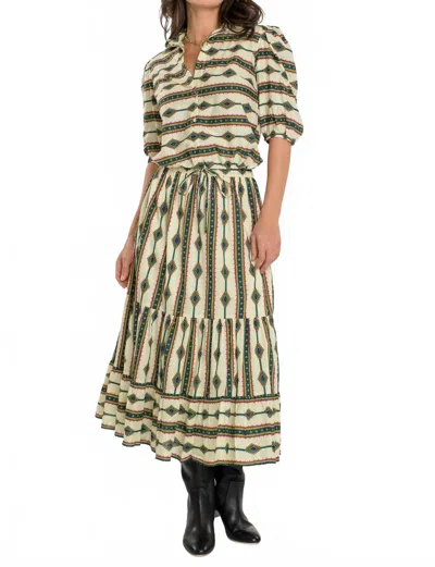 Elizabeth And James Margot Top In Apache Stripe In Green