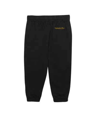 Mitchell & Ness Toddler 2-piece Pittsburgh Penguins Oversized Block Buster Fleece Sweatshirt And Pants Set In Black