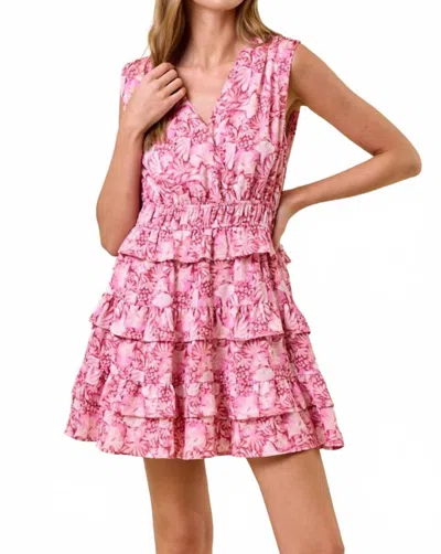Doe & Rae Caroline Dress In Pink In Pink