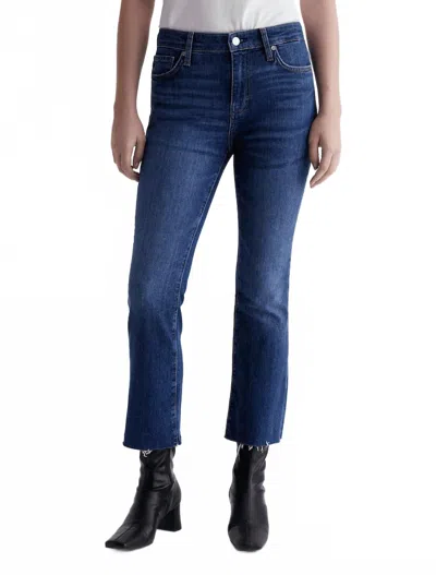 Ag Farrah Mini Boot Crop Jeans In Alibi Destructed In Blue