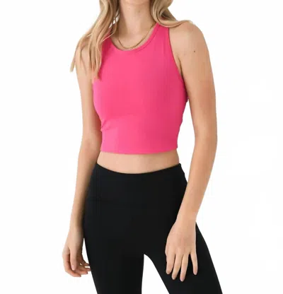 Beyond Yoga Powerbeyond Strive Cropped Tank Top In Pink Energy In Pink