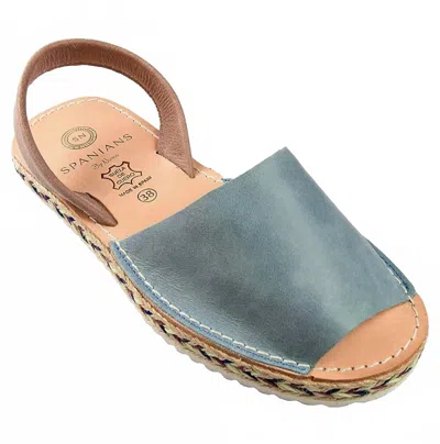 Numa By Spanians Women's Avarcas Platform Sandal In Vintage Denin Blue In Multi