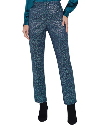 L'agence Rebel Metallic Print Pants In Blue