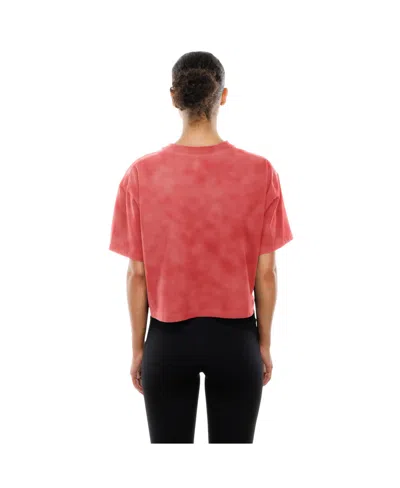 New Era Women's Scarlet San Francisco 49ers Cropped Boxy Sport Classics Mineral Wash T-shirt In Red