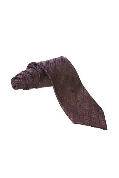 Zilli Basketweave Silk Tie In Black