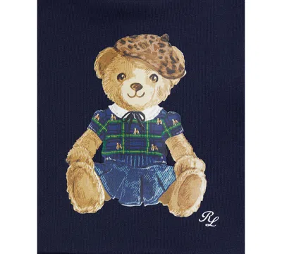 Polo Ralph Lauren Baby Girls Fleece Sweatshirt & Pant Set In Blue