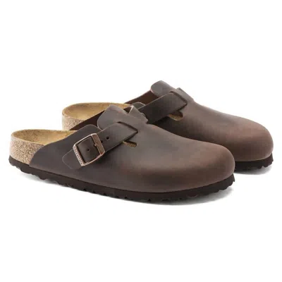 Birkenstock Women's Boston Soft Footbed Oiled Leather Shoe In Habana In Multi