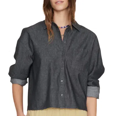Xirena Dion Button Front Shirt In Graphite In Gray