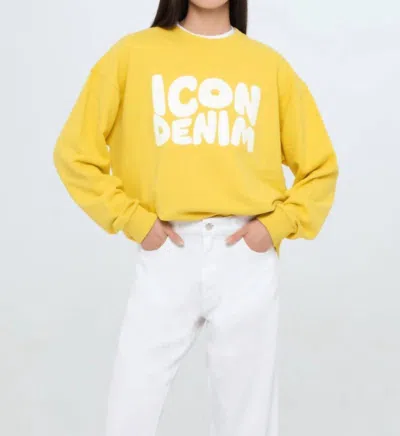 Icon Denim La Jaime Sweatshirt In Yellow In Yellow