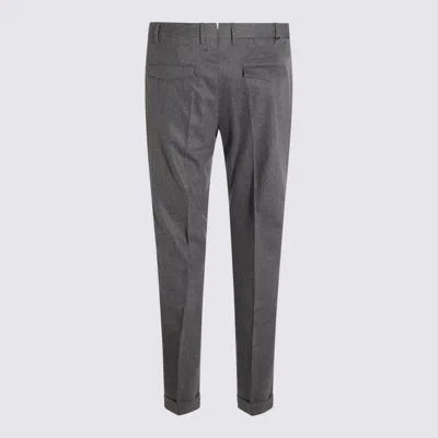 Pt Torino Slim Fit Stretch Trousers In Gray