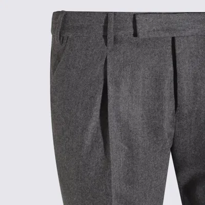 Pt Torino Slim Fit Stretch Trousers In Gray