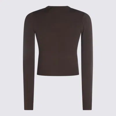 Diesel Brown Viscose Knitwear In Brown