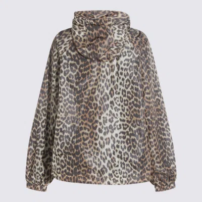 Ganni Leopard Print Jacket In Animal Print